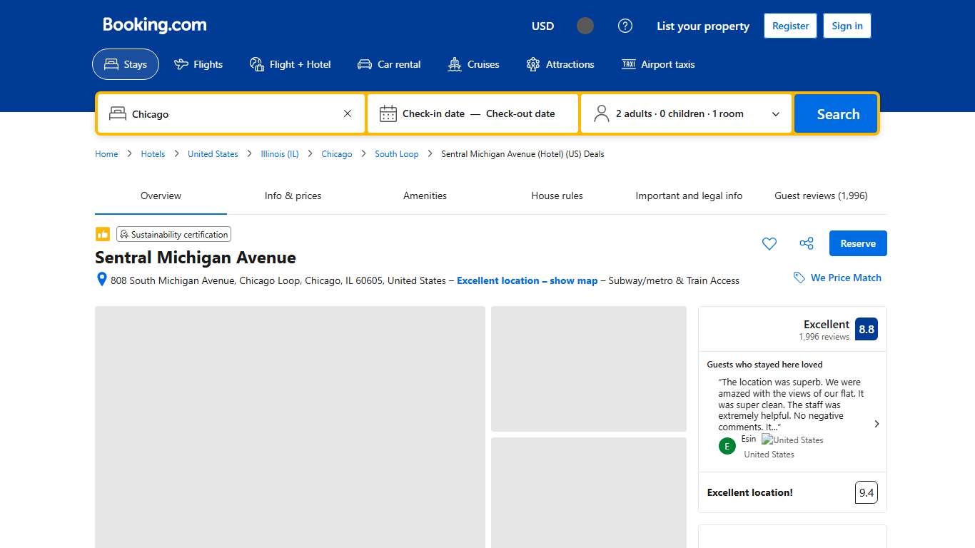 Sentral Michigan Avenue, Chicago (updated prices 2026)